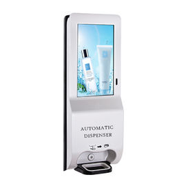 Automatyczny dozownik piany 21,5-calowy kiosk z odkażaczem ręcznym, 1080P Dozownik odkażacza ręcznego Reklama